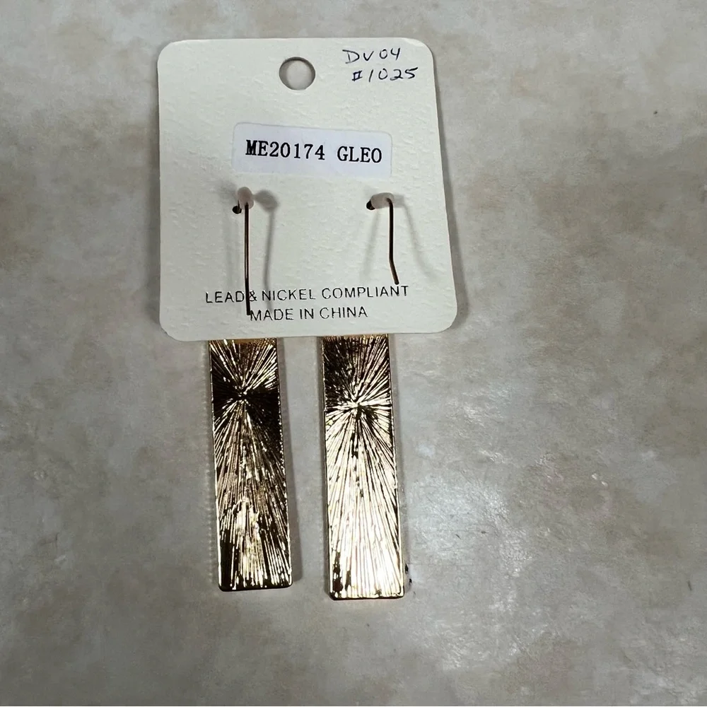 Leopard Goldtone 2.5” Earrings